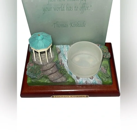 Thomas Kinkade Painter of Light Candle Holder Inspirational Sweetheart Gazebo - Picture 8 of 9